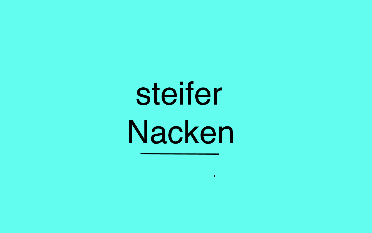 Steifer Nacken – Ursachen Symptome und Behandlung