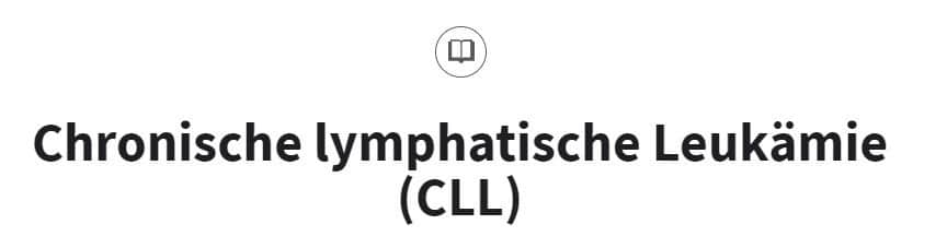 Chronische lymphatische Leukämie CLL